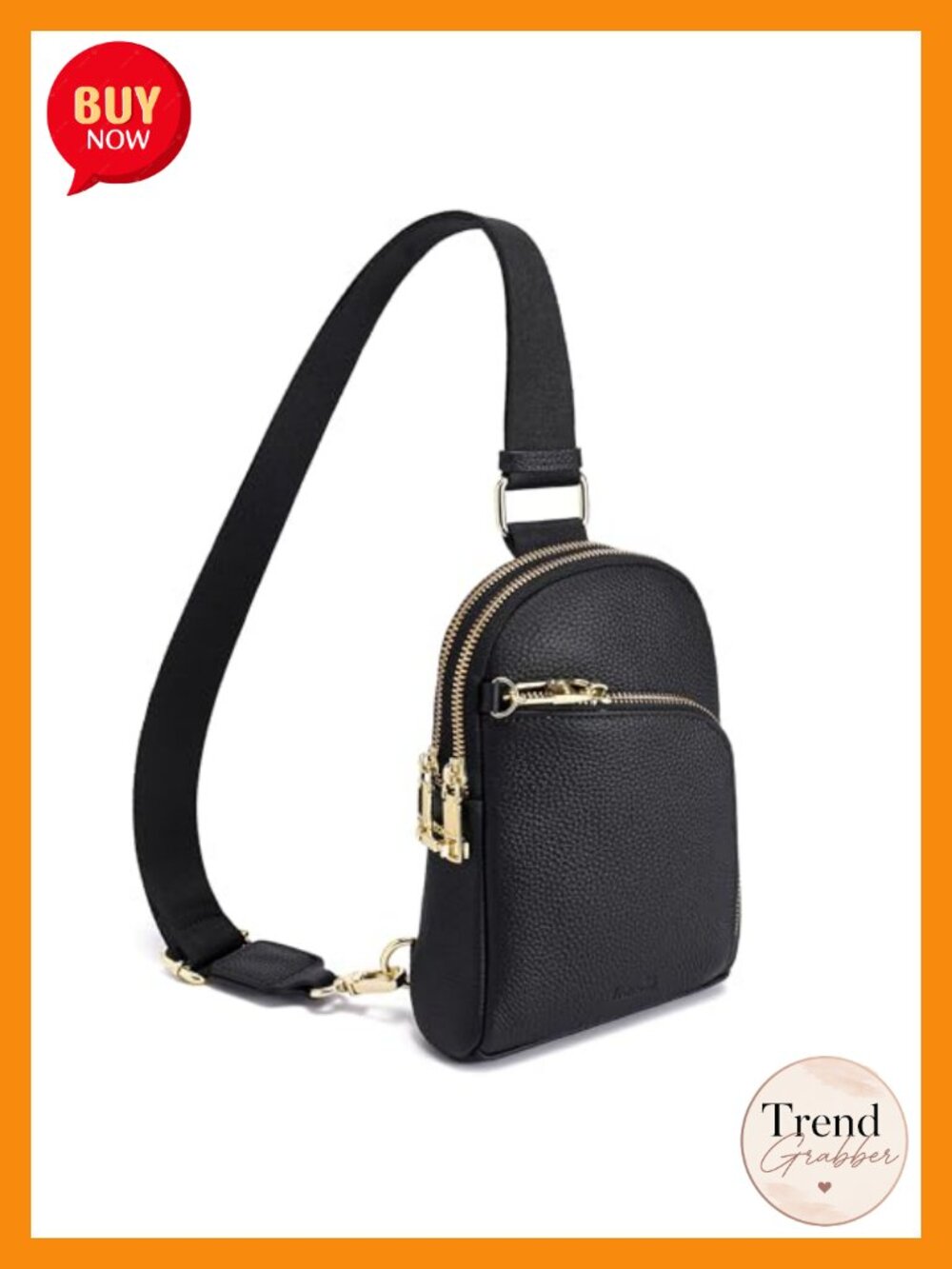 Faux Leather RFID Anti Theft Crossbody Travel Sling Bag Organizer